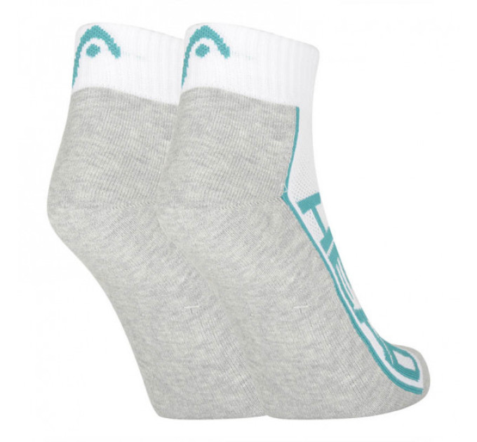 Шкарпетки Head PERFORMANCE QUARTER 2P UNISEX Мультиколор; Білий; Сірий 39-42 (791019001-003 39-42)