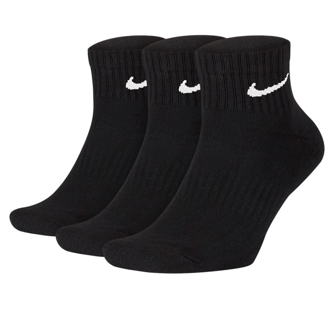 Шкарпетки Nike Everyday Cushion Ankle 3-pack 34-38 black SX7667-010