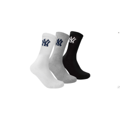 Шкарпетки New York Yankees Crew 3-pack Чорний; Білий; Сірий 31-34 (15100002-1003)