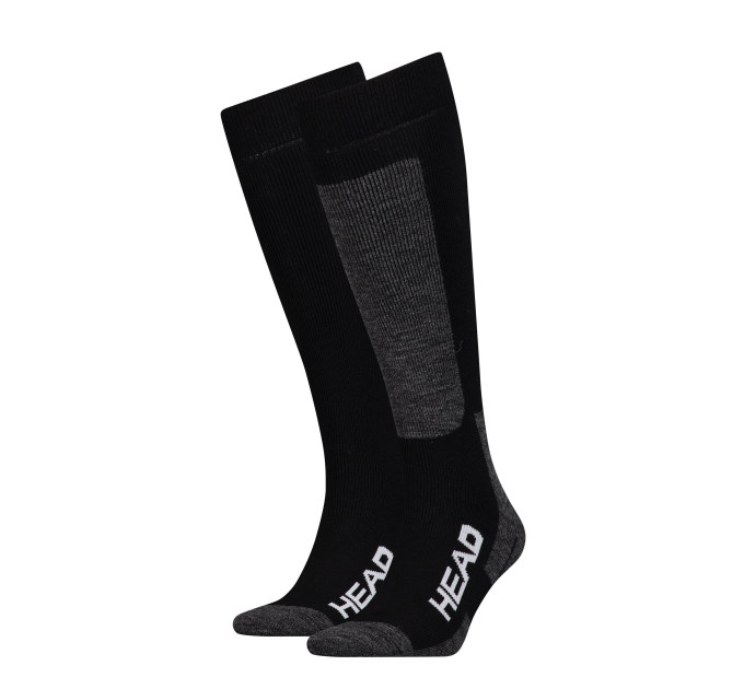 Шкарпетки Head Unisex Ski Kneehigh 2-pack 35-38 black/gray 791003001-213 Шкарпетки Head Unisex Ski Kneehigh 2-pack 35-38 black/gray 791003001-213