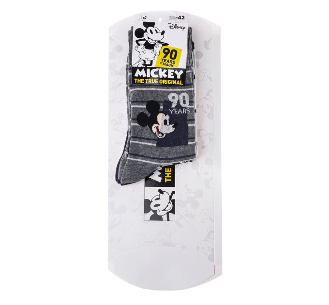 Шкарпетки Disney Mickey 90 Years Of Imagination / Head Mickey 90 Ans / All Over Head Of Mickey 3-pack 39-42 blue/gray 93154162-2