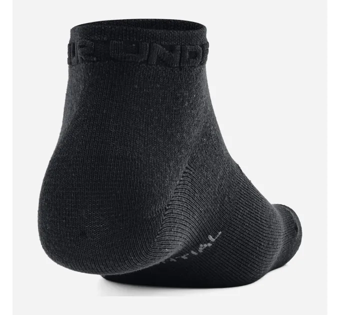 Шкарпетки Under Armour UA Essential Low Cut 3pk Чорний 3 пари М (1365745-001 М)