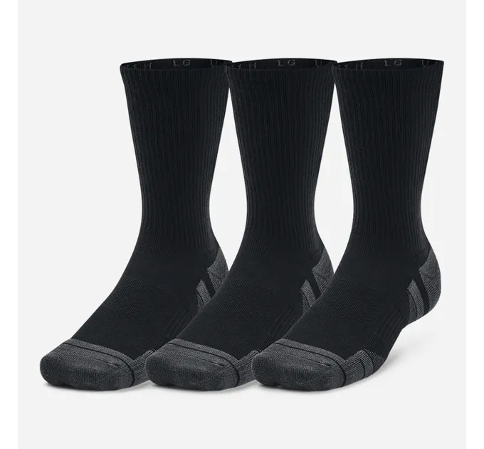 Шкарпетки Under Armour UA Performance Tech 3pk Crew Чорний 3 пари XL (1379512-001 XL)