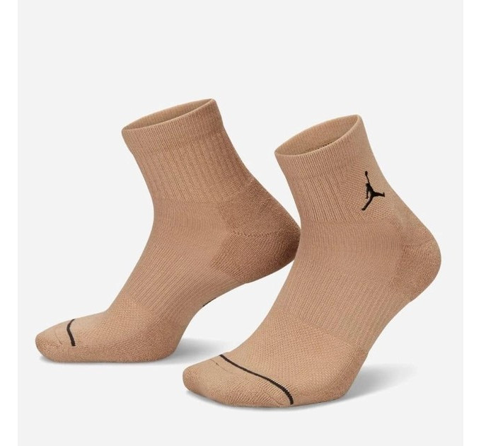 Шкарпетки Nike U J ED CUSH POLY ANKLE 3PR 144 бежевий, коричневий, фіолетовий Уні 42-46 DX9655-905 42-46