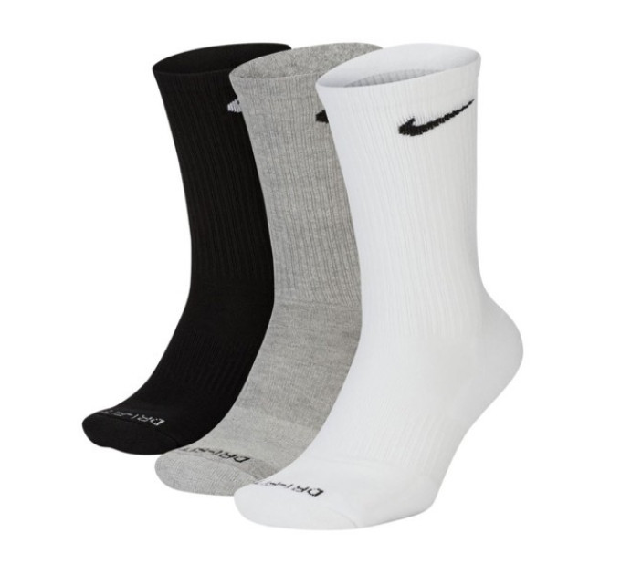 Чоловічі Шкарпетки Jordan U NK EVERYDAY PLUS CUSH CREW білий, чорний, сірий Чол 38-42 SX6888-964 38-42