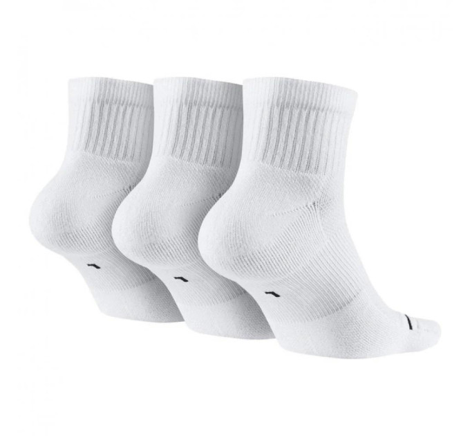 Чоловічі Шкарпетки JORDAN U J ED CUSH POLY ANKLE 3PR 144 Білий 42-46 (DX9655-100 42-46)