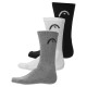 Чоловічі Шкарпетки Head ALL SPORTS TRAINING CREW 3P сірий, білий, чорний Уні 43-46 701229015-004 43-46