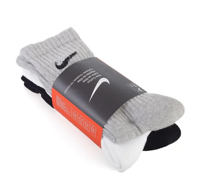 Шкарпетки Nike 3-pack black/gray/white — SX4508-965