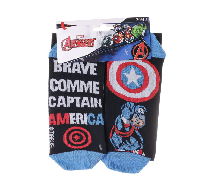 Шкарпетки Marvel Avengers Captain America 1-pack 43-46 black 93154862-2 Шкарпетки Marvel Avengers Captain America 1-pack 43-46 black 93154862-2
