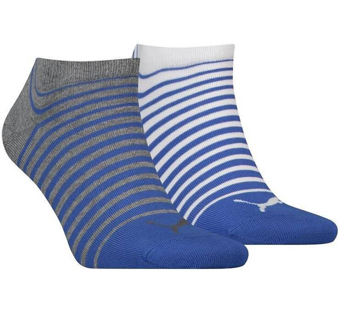 Шкарпетки Puma Unisex Sneaker 2-pack 35-38 blue/gray/white 101001001-023 Шкарпетки Puma Unisex Sneaker 2-pack 35-38 blue/gray/white 101001001-023