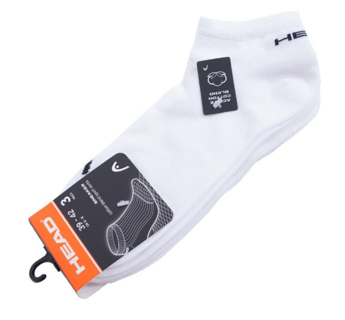 Шкарпетки Head Sneaker Unisex 3-pack 35-38 white 761010001-300