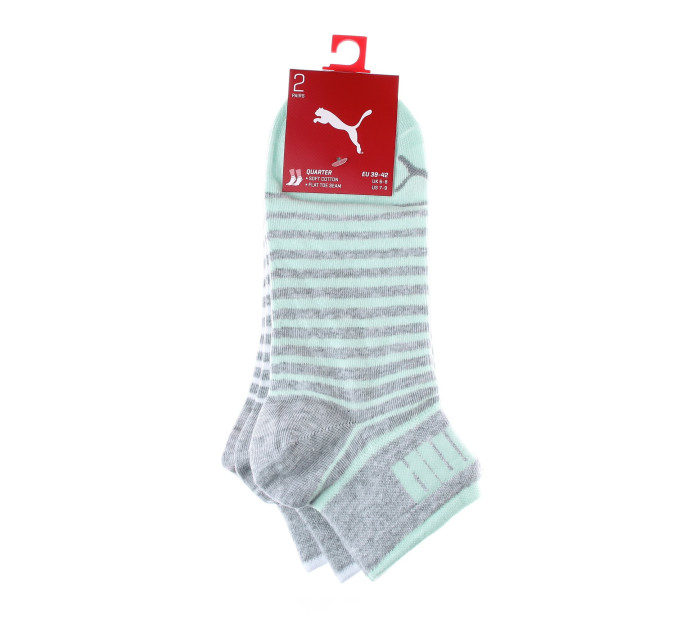 Шкарпетки Puma Unisex Quarter 2-pack 39-42 gray/white 101002001-025