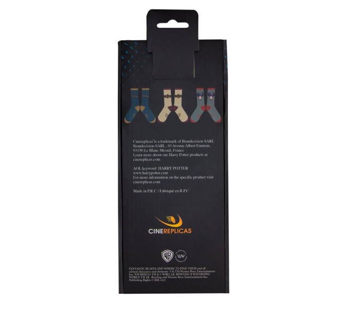 Шкарпетки Fantastic Beasts Macusa 3-pack 36-40 gray/mustard/blue