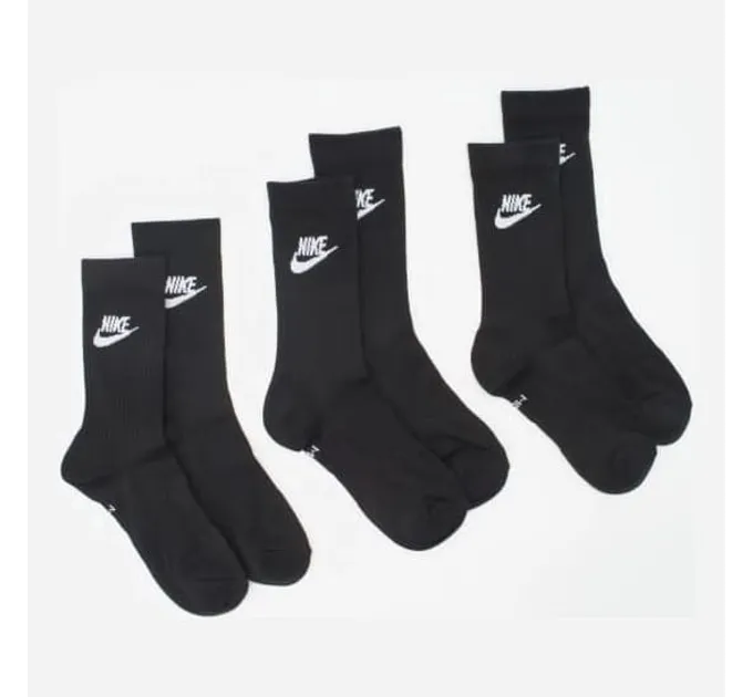 Набір шкарпеток Nike Everyday Essential Черный 3 пари (42-46) L (DX5025-010)