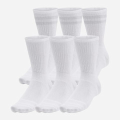 Чоловічі Шкарпетки UA Essential 6pk Crew білий Уні MD 1387058-100 MD