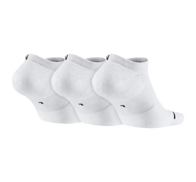 Чоловічі Шкарпетки JORDAN U J ED CUSH POLY NS 3PR 144 (3 пари) Білий 42-46 DX9656-100 42-46
