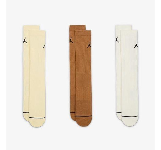 Чоловічі Шкарпетки JORDAN U J ED CUSH POLY CREW 3PR 144 Різнокольоровий 42-46 (DX9632-919 42-46)