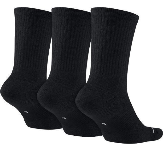 Чоловічі Шкарпетки NIKE U J ED CUSH POLY CREW 3PR 144 чорний Уні M DX9632-010 M