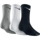 Чоловічі Шкарпетки Nike U NK PERF LTWT CREW 3PR Чорний, Білий, Сірий L (42-46) (SX4704-901 42-46)