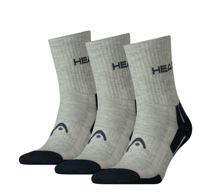 Шкарпетки Head Performance Short Crew 3-pack 35-38 gray/blue 741019001-650 Шкарпетки Head Performance Short Crew 3-pack 35-38 gray/blue 741019001-650