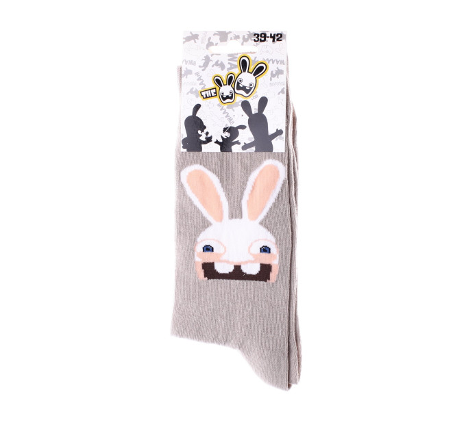 Шкарпетки Rabbids Invasion Rabbit Rabbit Head Rabbit 1-pack Бежевий 39-42 (93153261-6)