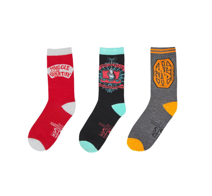Шкарпетки Fantastic Beasts Newt Scamander 3-pack 36-40 red/black/gray