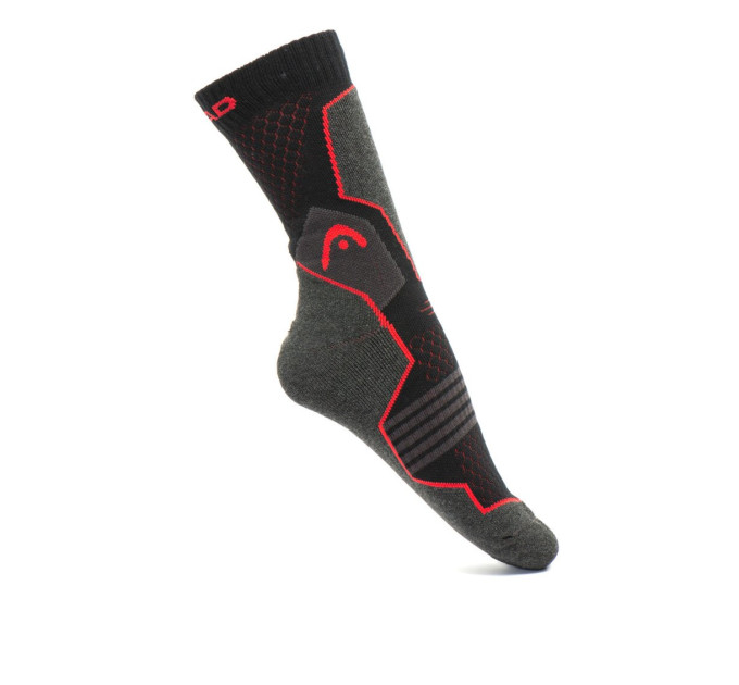 Шкарпетки Head Hiking Crew Unisex 2-pack 35-38 black/red 781001001-232