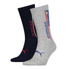 Шкарпетки Puma Men's Classic Socks 2-pack 39-42 blue/gray 102003001-023 Шкарпетки Puma Men's Classic Socks 2-pack 39-42 blue/gray 102003001-023