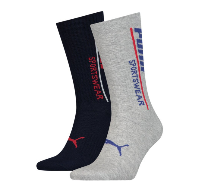 Шкарпетки Puma Men's Classic Socks 2-pack 39-42 blue/gray 102003001-023 Шкарпетки Puma Men's Classic Socks 2-pack 39-42 blue/gray 102003001-023