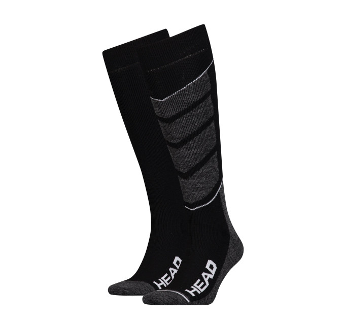 Шкарпетки Head Unisex Ski V-Shape Kneehigh 2-pack 35-38 black/gray 791004001-213