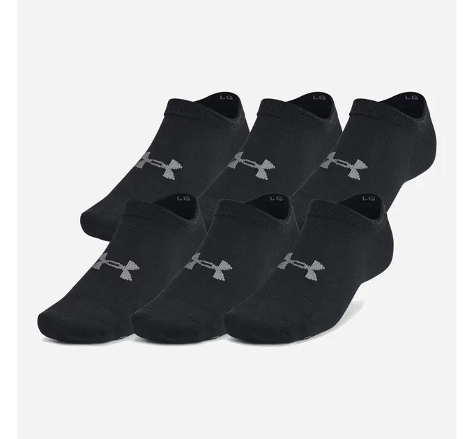 Шкарпетки UA Essential No Show 6pk Чорний Уні L (1382611-001 L)