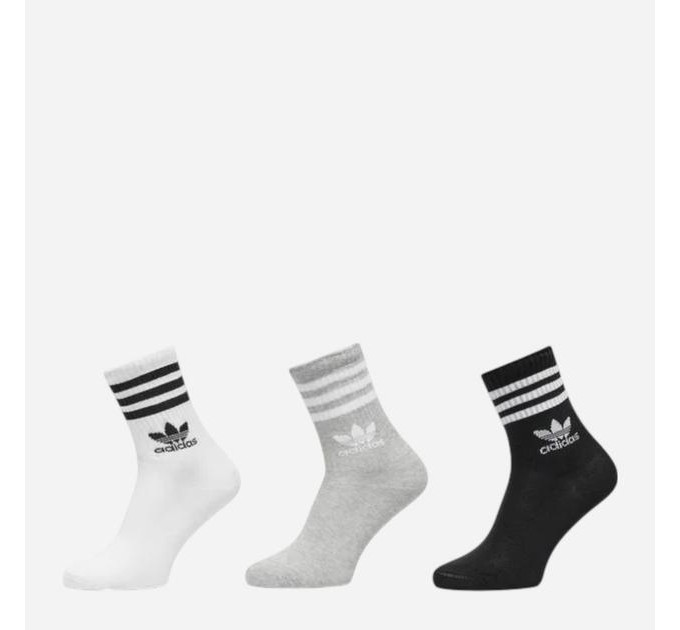 Шкарпетки Adidas CREW SOCK 3STR білий сірий, чорний Уні (43-45) IL5023 43-45
