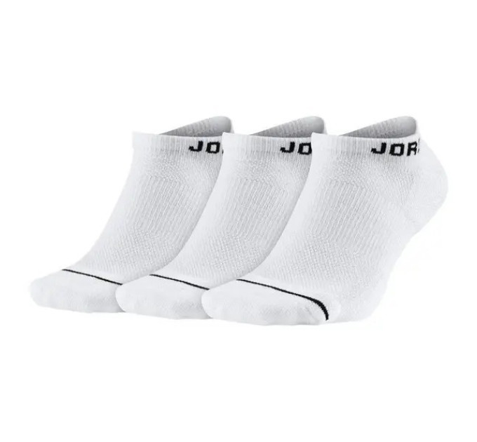 Чоловічі Шкарпетки JORDAN U J ED CUSH POLY NS 3PR 144 (3 пари) Білий 46-50 DX9656-100 46-50
