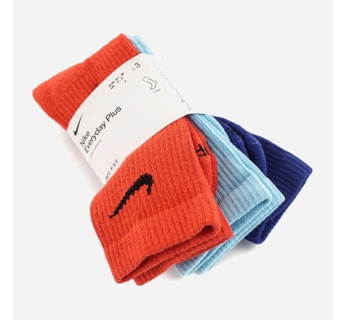 Чоловічі Шкарпетки Nike U NK EVRY PLUS CUSH CREW 3PR мультиколор Уні 42-46 SX6888-925 42-46