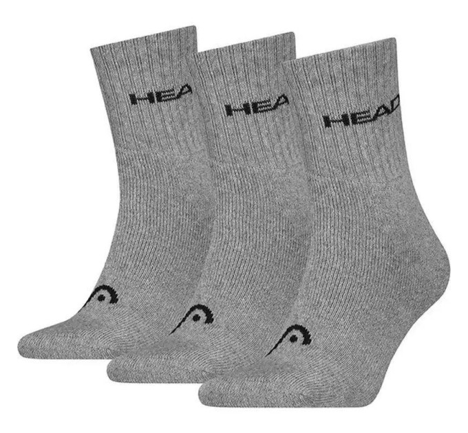 Чоловічі Шкарпетки Head ELEMENTS ALL SPORTS SHORT CREW 3P сірий Чол 39-42 701229009-004 39-42