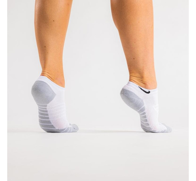Шкарпетки Nike Everyday Max Cushioned No Show 3-pack 34-38 white/gray SX6964-100