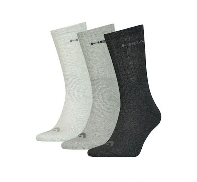 Шкарпетки Head CREW 3P UNISEX Сірий; Чорний; Білий 35-38 (701213456-001)