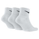 Шкарпетки Nike Value Cush Ankle 3-pack 46-50 white SX4926-101