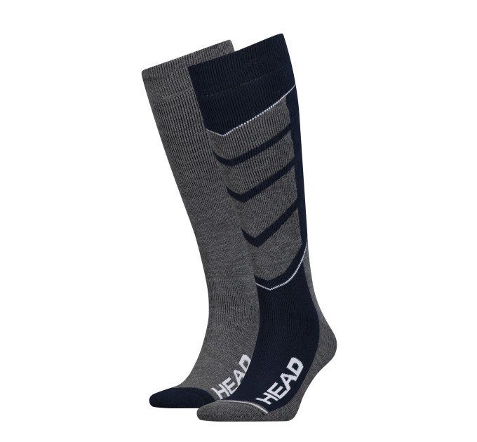 Шкарпетки Head Unisex Ski V-Shape Kneehigh 2-pack Синій; Сірий 31-34 (791004001-277)