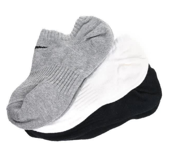 Шкарпетки Nike Lightweight No-Show 3-pack 34-38 black/gray/white SX4705-901