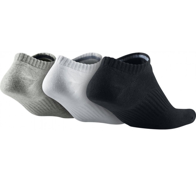 Шкарпетки Nike Lightweight No-Show 3-pack 34-38 black/gray/white SX4705-901