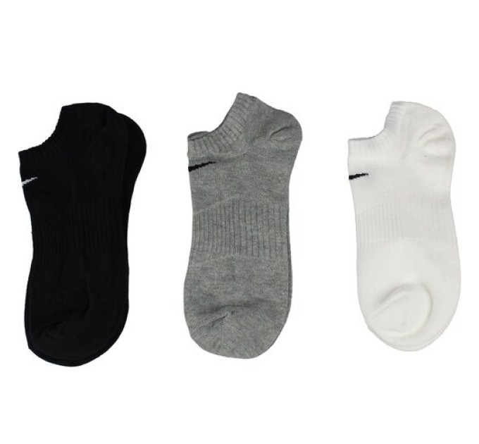 Шкарпетки Nike Lightweight No-Show 3-pack 34-38 black/gray/white SX4705-901