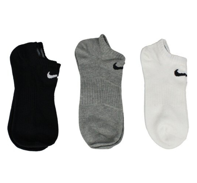 Шкарпетки Nike Lightweight No-Show 3-pack 34-38 black/gray/white SX4705-901
