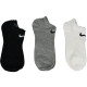 Шкарпетки Nike Lightweight No-Show 3-pack 34-38 black/gray/white SX4705-901