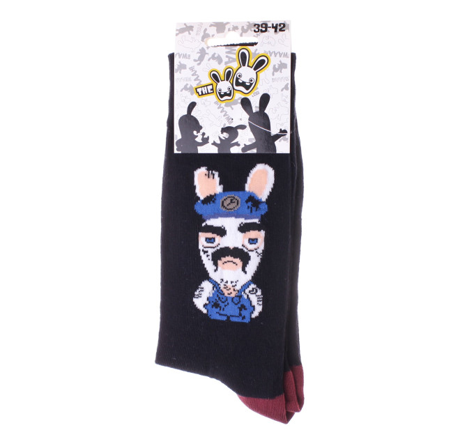 Шкарпетки Rabbids Invasion Rabbits + Diy Outfit 1-pack Чорний 39-42 (93153261-7)