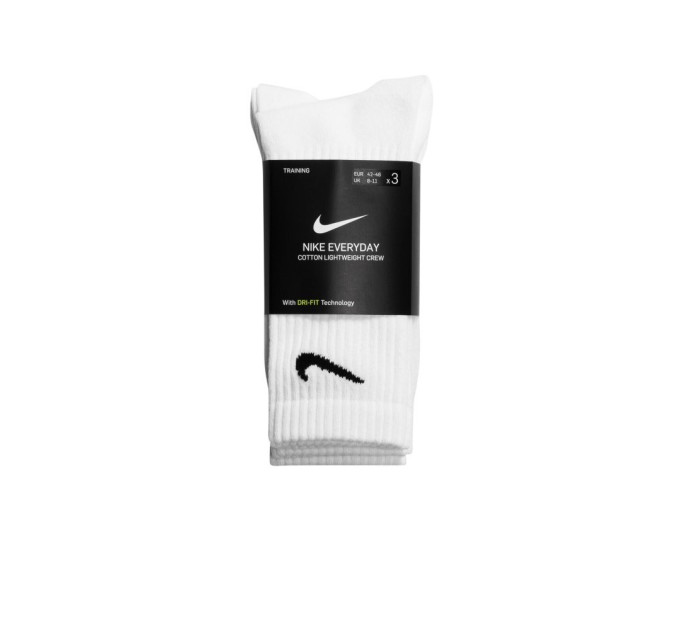 Шкарпетки Nike Everyday Lightweight Crew 3-pack 46-50 white SX7676-100