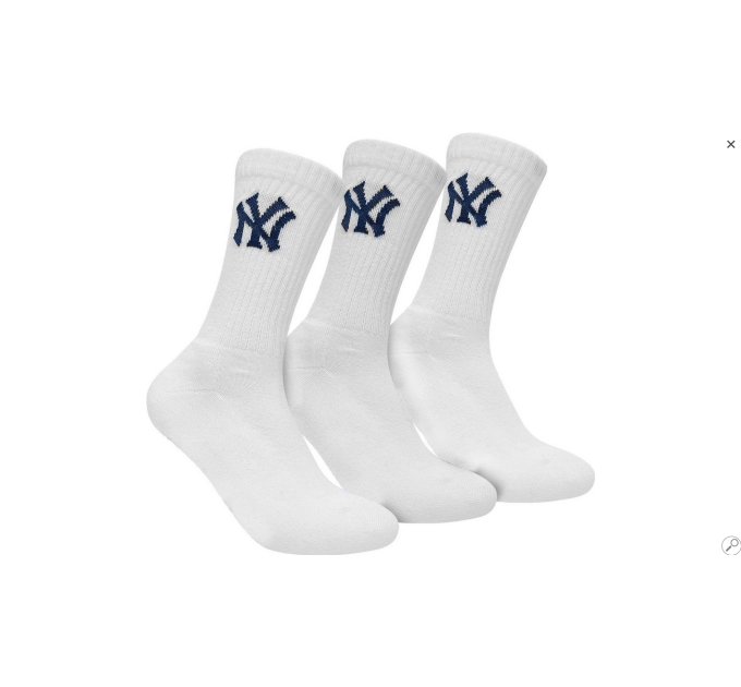 Шкарпетки New York Yankees Crew 3-pack Білий 31-34 (15100002-1001)