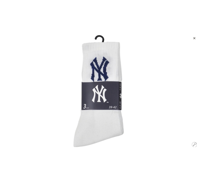 Шкарпетки New York Yankees Crew 3-pack Білий 31-34 (15100002-1001)