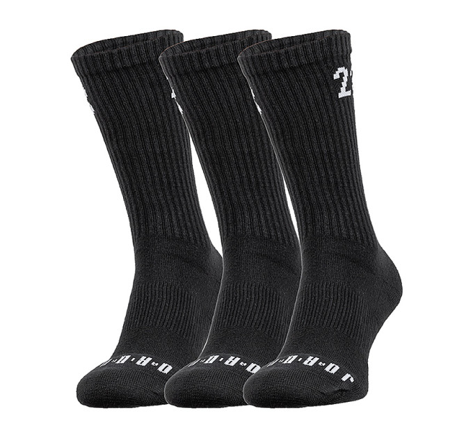 Чоловічі Шкарпетки Jordan ESSENTIAL CREW 3PR Чорний 34-38 (DA5718-010 34-38)