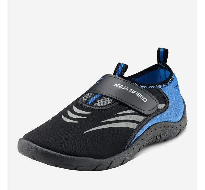 Аквашузи Aqua Speed AQUA SHOE MODEL 27A 7605 чорний, сірий, флуоресцентний жовтий 45 розмір 642-27B 45